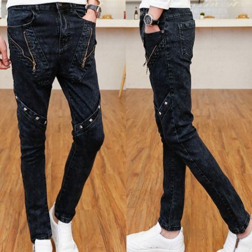 Jeans pour jeunesse pantalon bas entrejambe Croix en coton Quatre saisons - Ref 1463752