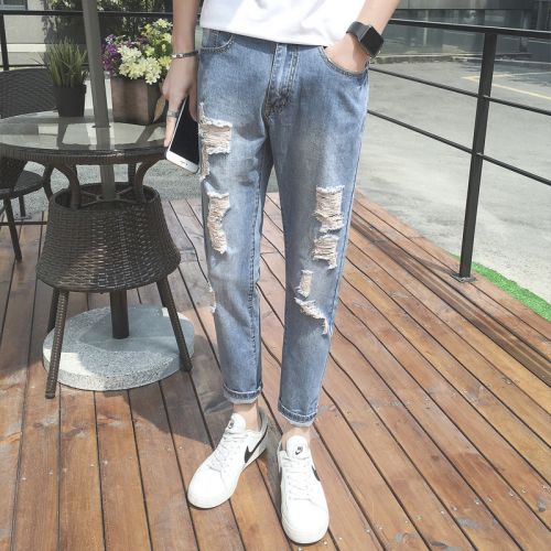 Jeans pour jeunesse pieds Slim été - Ref 1463754