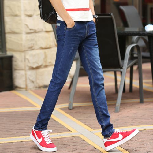 Jeans pour adolescent pieds Slim WARM MEMORY en coton été - Ref 1463771