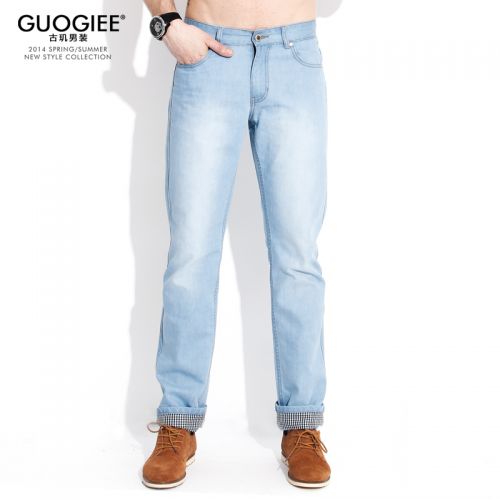 Jeans pour jeunesse coupe droite GUOGIEE été - Ref 1463777