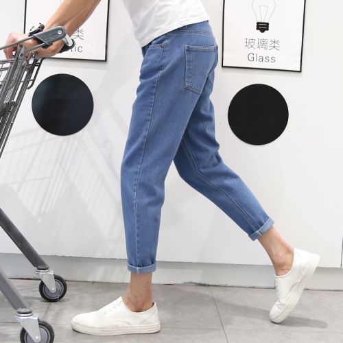 Jeans pour adolescent pieds Slim en coton été - Ref 1463799