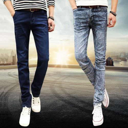 Jeans pour jeunesse pieds Slim en coton printemps - Ref 1463807