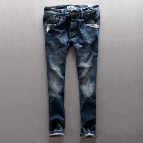 Jeans pour jeunesse pieds Slim en coton automne - Ref 1463815