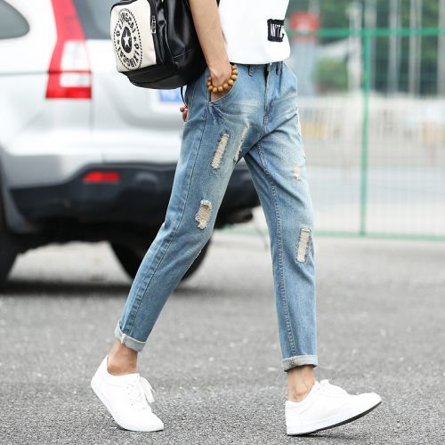 Jeans pour jeunesse pieds Slim été - Ref 1463837