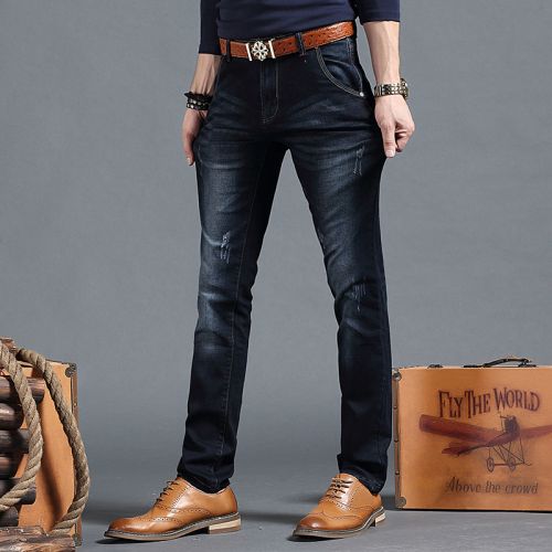 Jeans pour jeunesse coupe droite AUS PLUS en coton automne - Ref 1463852