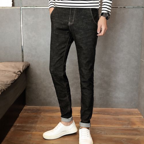 Jeans pour jeunesse pieds Slim en coton automne - Ref 1463879