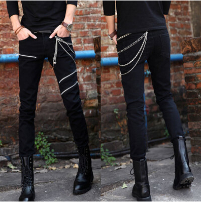 Jeans pour jeunesse pieds Slim en coton Quatre saisons - Ref 1463882