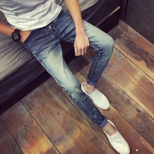 Jeans pour adolescent pieds Slim CALOKATE en coton été - Ref 1463891