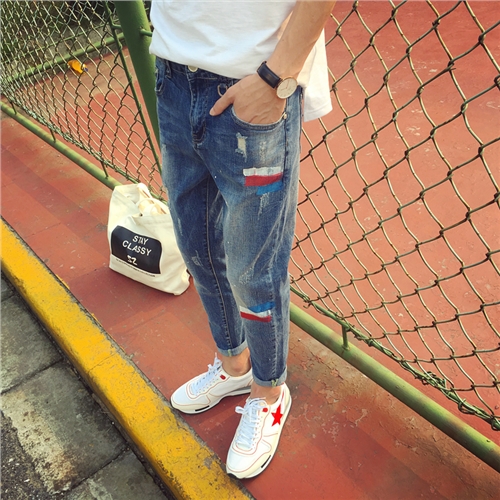 Jeans pour adolescent Sarouel en coton été - Ref 1463901