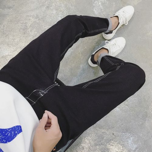 Jeans pour adolescent pieds Slim en coton Quatre saisons - Ref 1463913
