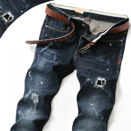 Jeans pour jeunesse coupe droite en coton automne - Ref 1463915