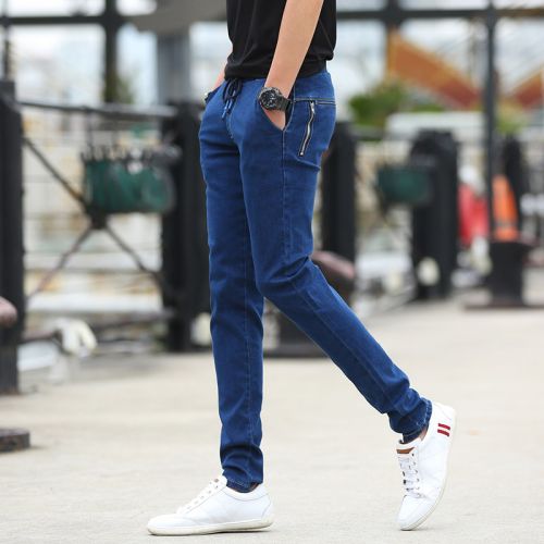 Jeans pour adolescent pieds Slim GUKYY en coton été - Ref 1463917