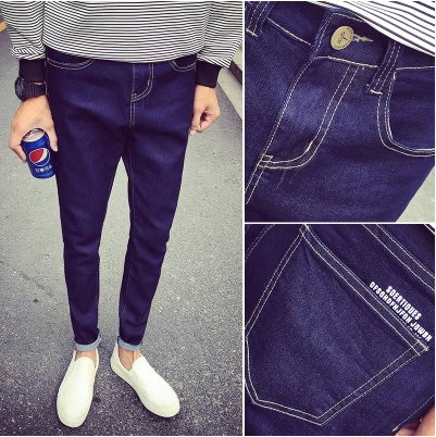 Jeans pour adolescent pieds Slim en coton Quatre saisons - Ref 1463923