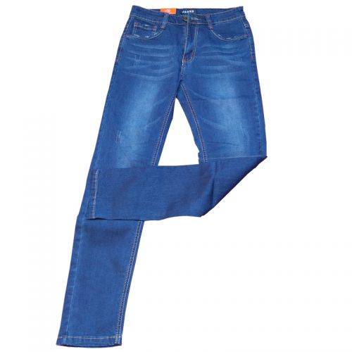 Jeans coupe droite en coton pour hiver - Ref 1463980