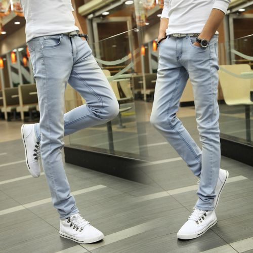 Jeans pour adolescent pieds Slim en coton Quatre saisons - Ref 1463983