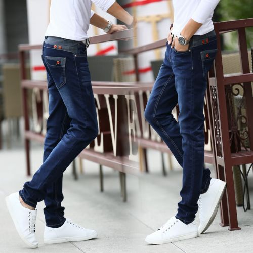 Jeans pour jeunesse pieds Slim en coton été - Ref 1463984