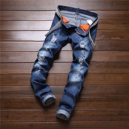 Jeans pour adolescent pieds Slim en coton automne - Ref 1464009