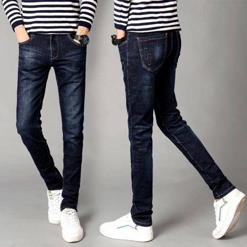 Jeans pour jeunesse pieds Slim en coton automne - Ref 1464032