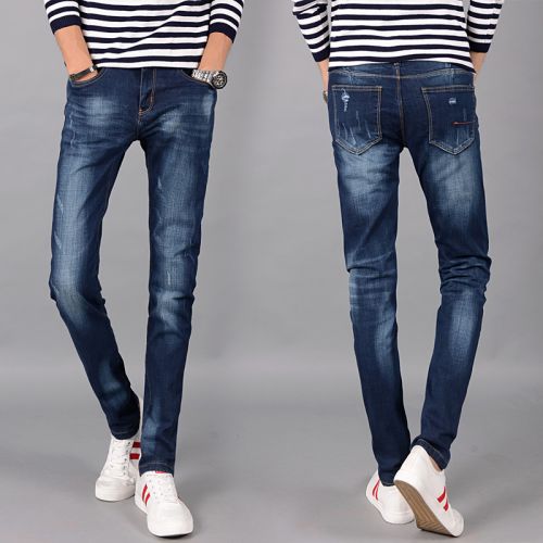 Jeans pour jeunesse pieds Slim en coton automne - Ref 1464033