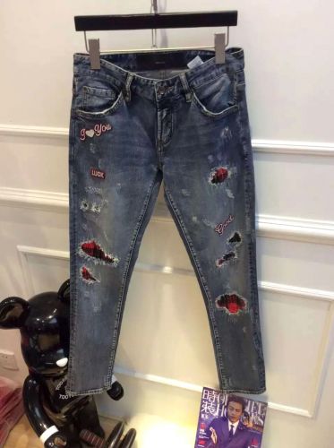 Jeans pour jeunesse pieds Slim en coton printemps - Ref 1464052