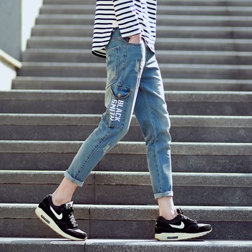 Jeans pour adolescent pieds Slim été - Ref 1464053