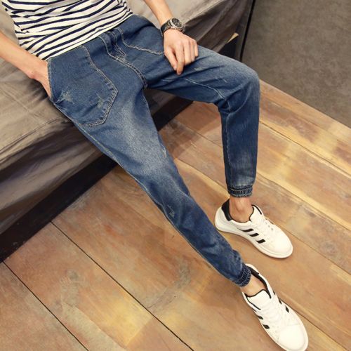 Jeans pour adolescent pieds Slim en coton Quatre saisons - Ref 1464054