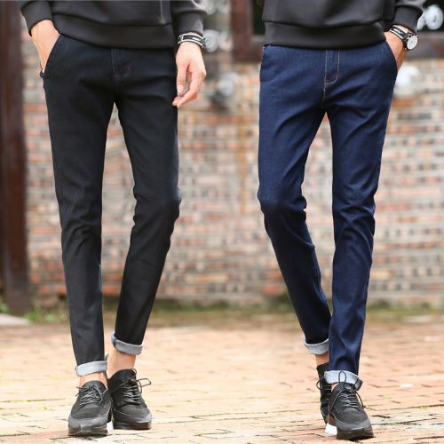 Jeans pour jeunesse pieds Slim en coton automne - Ref 1464058