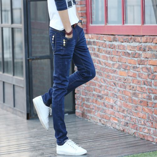 Jeans pour adolescent pieds Slim MAZZESAGA en coton printemps - Ref 1464081