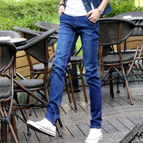 Jeans pour adolescent pieds Slim en coton été - Ref 1464092