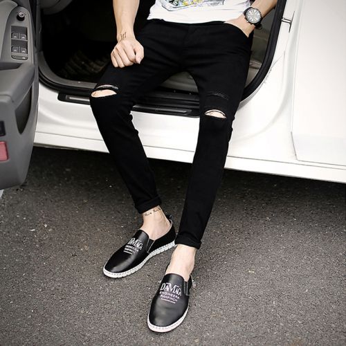 Jeans pour adolescent pieds Slim en coton été - Ref 1464099
