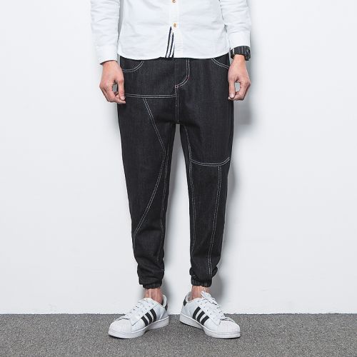 Jeans pour adolescent pieds Slim en coton été - Ref 1464113