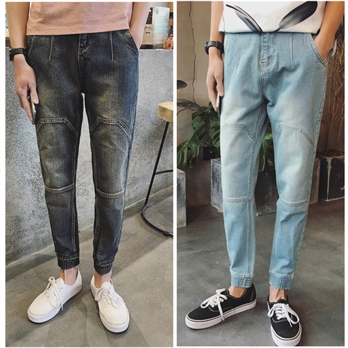 Jeans pour adolescent pieds Slim en coton Quatre saisons - Ref 1464114