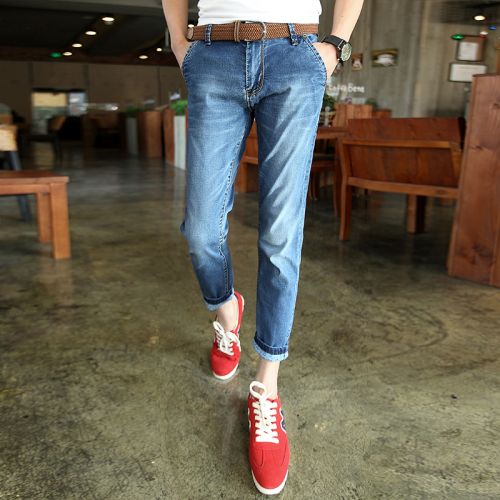 Jeans pour jeunesse pieds Slim en coton Quatre saisons - Ref 1464120