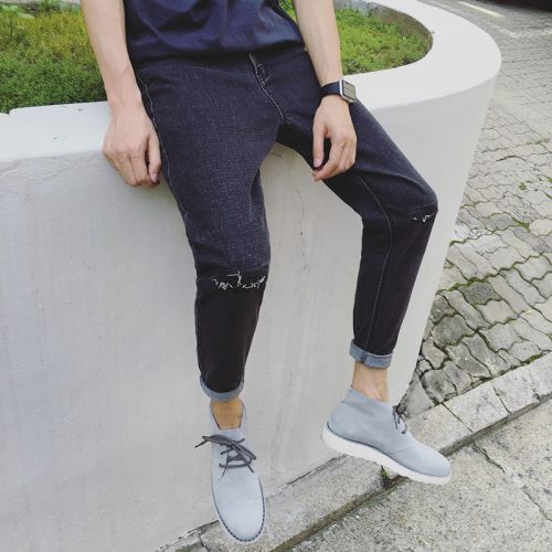 Jeans pour adolescent pieds Slim en coton Quatre saisons - Ref 1464129