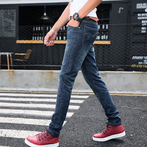 Jeans pour jeunesse coupe droite en coton automne - Ref 1464130