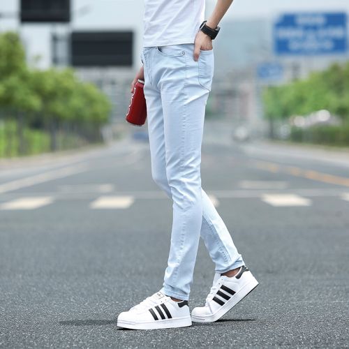 Jeans pour adolescent pieds Slim en CVC printemps - Ref 1464139