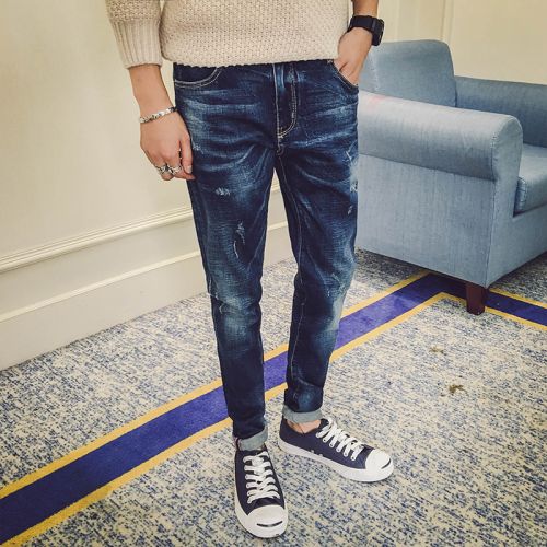 Jeans pour adolescent pieds Slim SIRCLOS en coton automne - Ref 1464149