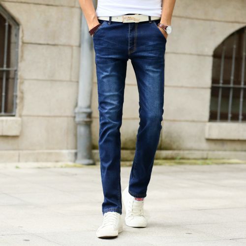 Jeans pour jeunesse pieds Slim en coton automne - Ref 1464160