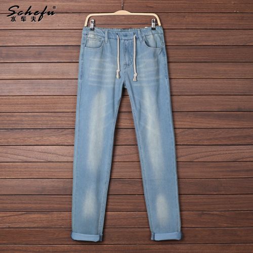 Jeans pour adolescent pieds Slim en coton Quatre saisons - Ref 1464200