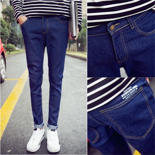Jeans pour jeunesse pieds Slim en coton Quatre saisons - Ref 1464204