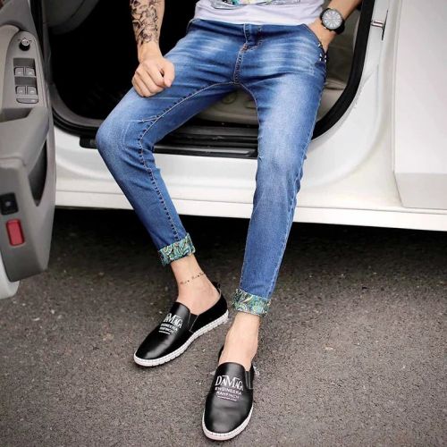Jeans pour jeunesse pieds Slim en coton été - Ref 1464210