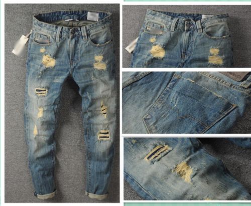 Jeans pour adolescent pieds Slim en coton Quatre saisons - Ref 1464212