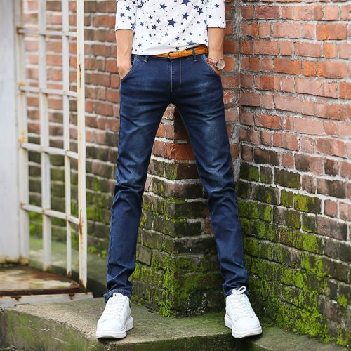 Jeans pour adolescent pieds Slim GUKYY en coton Quatre saisons - Ref 1464223
