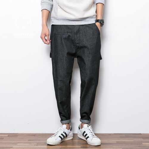 Jeans pour jeunesse pieds Slim en coton automne - Ref 1464235