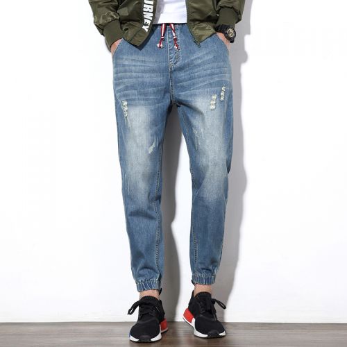 Jeans pour adolescent coupe droite en coton automne - Ref 1464245