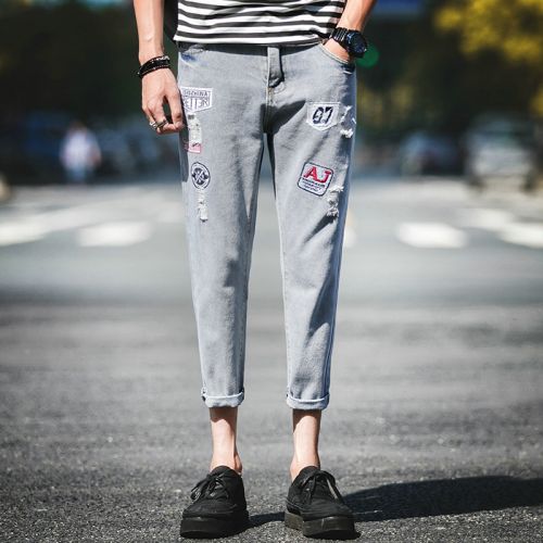 Jeans pour grands chantiers pieds Slim de coton, des fibres polyester à été - Ref 1464250