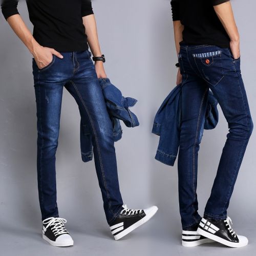 Jeans pour adolescent pieds Slim en coton été - Ref 1464259