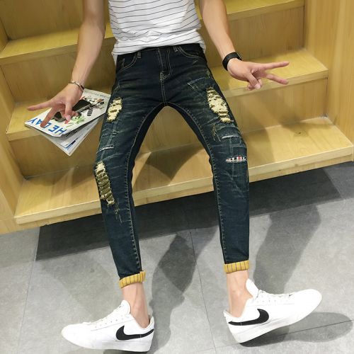 Jeans pour adolescent pieds Slim été - Ref 1464269