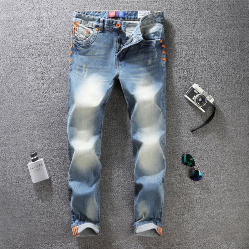Jeans pour jeunesse coupe droite en coton automne - Ref 1464281