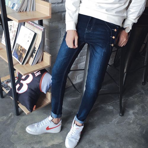 Jeans pour jeunesse pieds Slim en polyester été - Ref 1464341